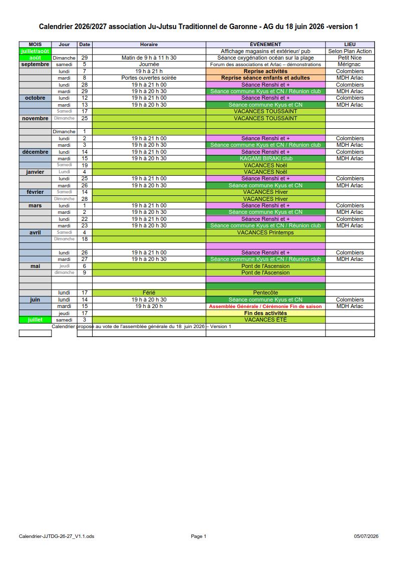 Calendrier JJTDG 26 27 V1 1